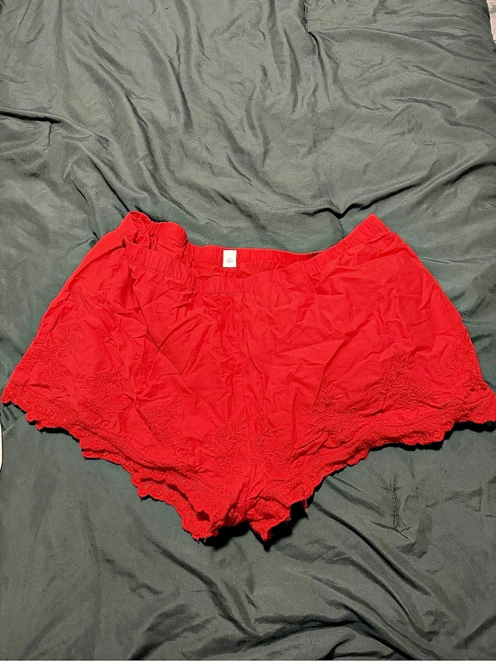 Red Lace shorts Like New